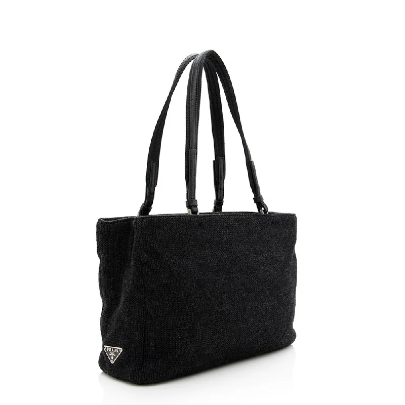 Prada Vintage Wool Tote 19253