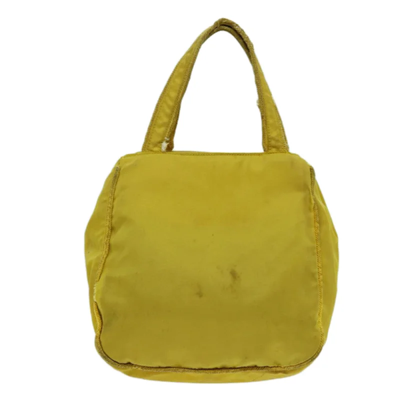 PRADA Hand Bag Nylon Yellow  bs13368