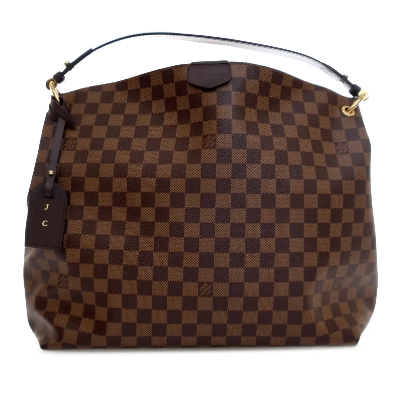 Brown Louis Vuitton Damier Ebene Graceful MM Hobo Bag