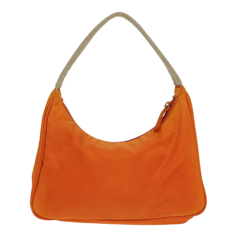 PRADA Hand Bag Nylon Orange  87671