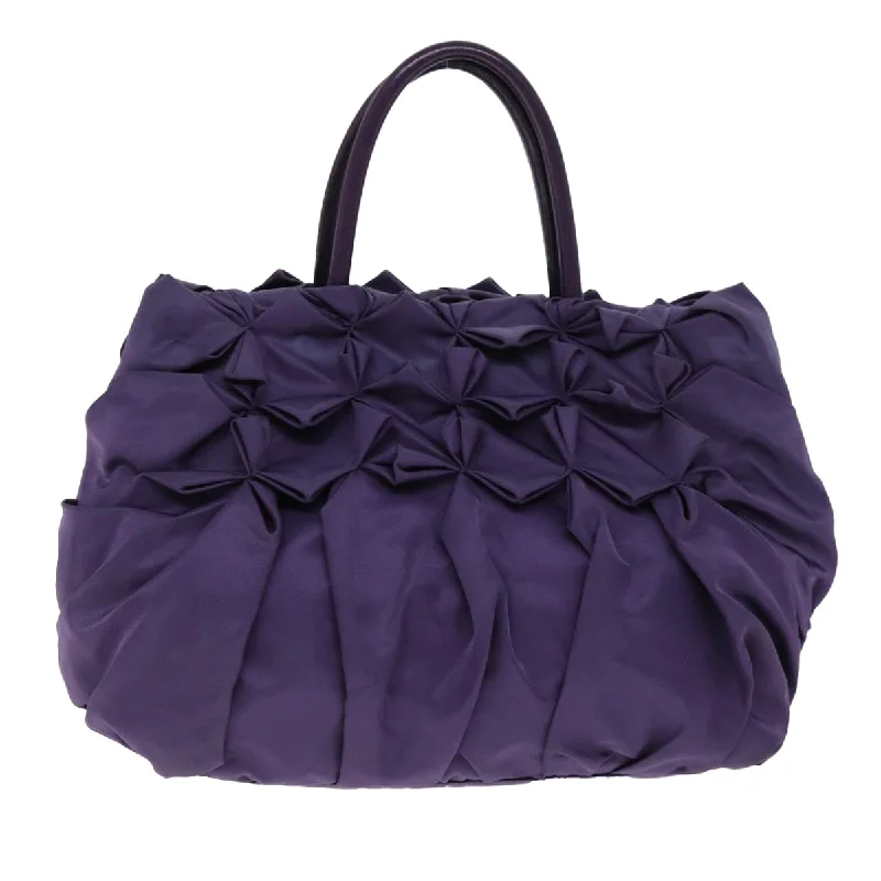 PRADA Hand Bag Nylon Purple  74403