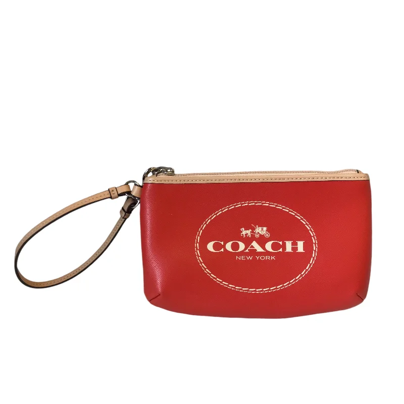 Wristlet Designer By Coach In Orange, Size:Small