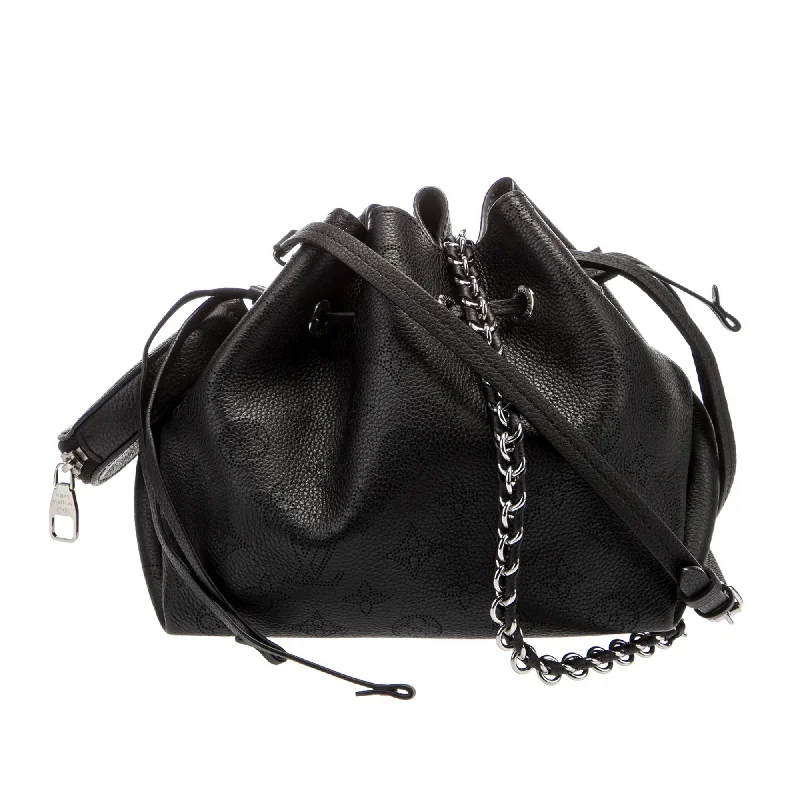 Black Louis Vuitton Monogram Mahina Bella Bucket Bag