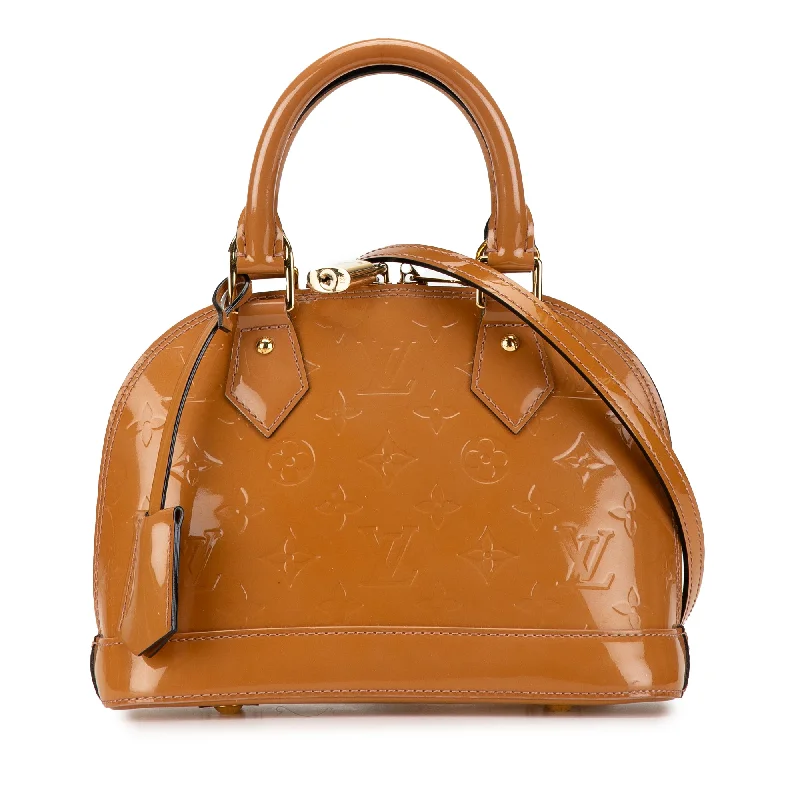 Tan Louis Vuitton Monogram Vernis Alma BB Satchel