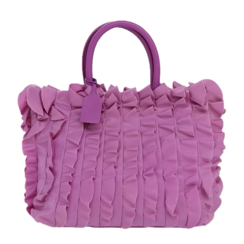 PRADA Hand Bag Nylon Pink  ar12283