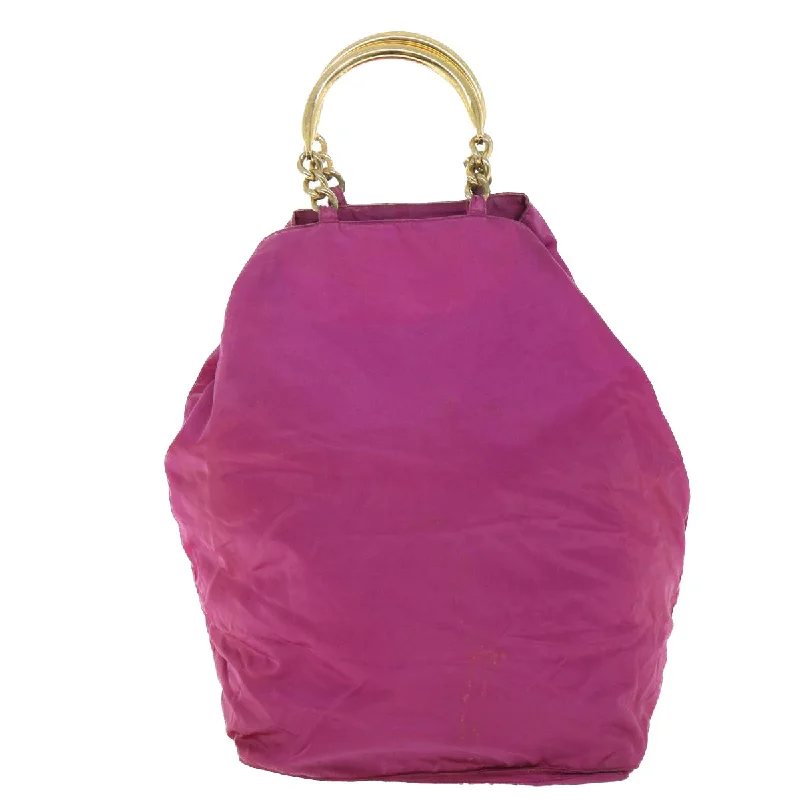 PRADA Hand Bag Nylon Pink  54383