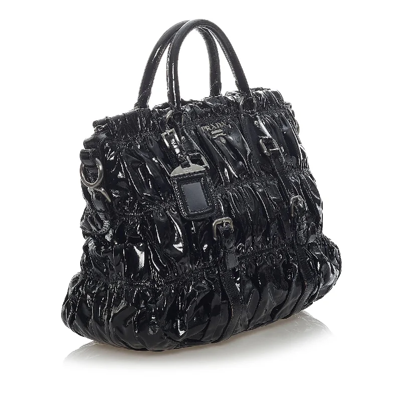 Prada Vernice Gaufre Satchel 32922