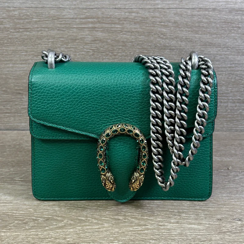 Gucci Calfskin Mini Dionysus Shoulder Bag - Emerald