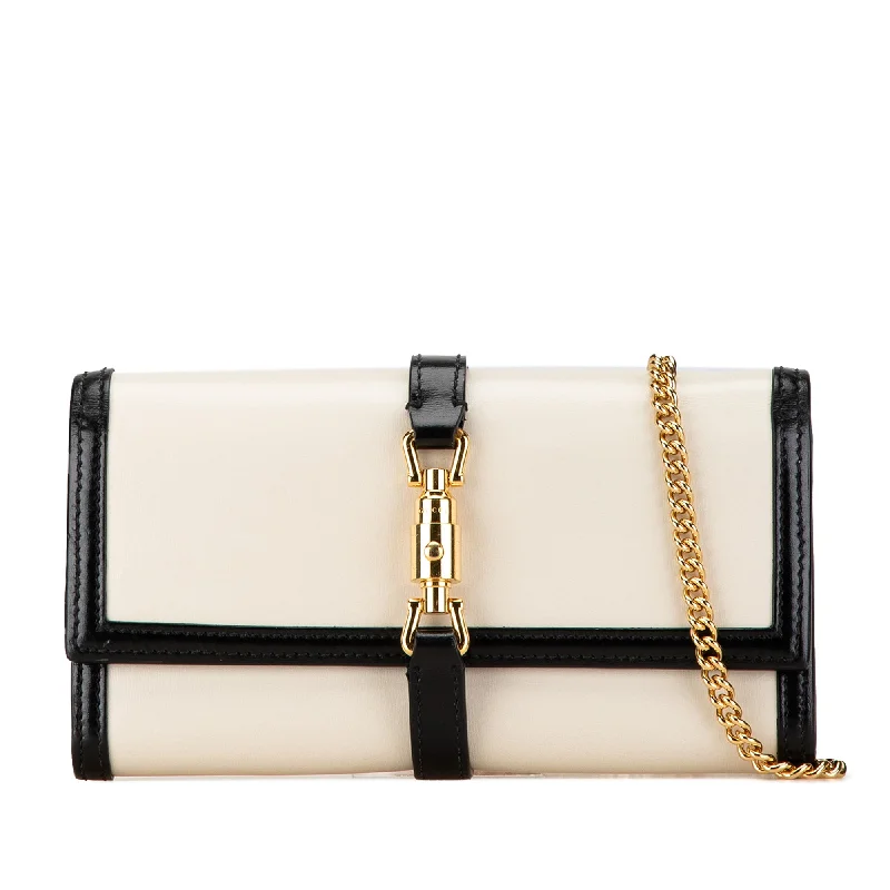 White Gucci Jackie 1961 Wallet On Chain Crossbody Bag