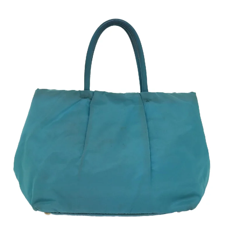 PRADA Hand Bag Nylon Turquoise Blue  81466