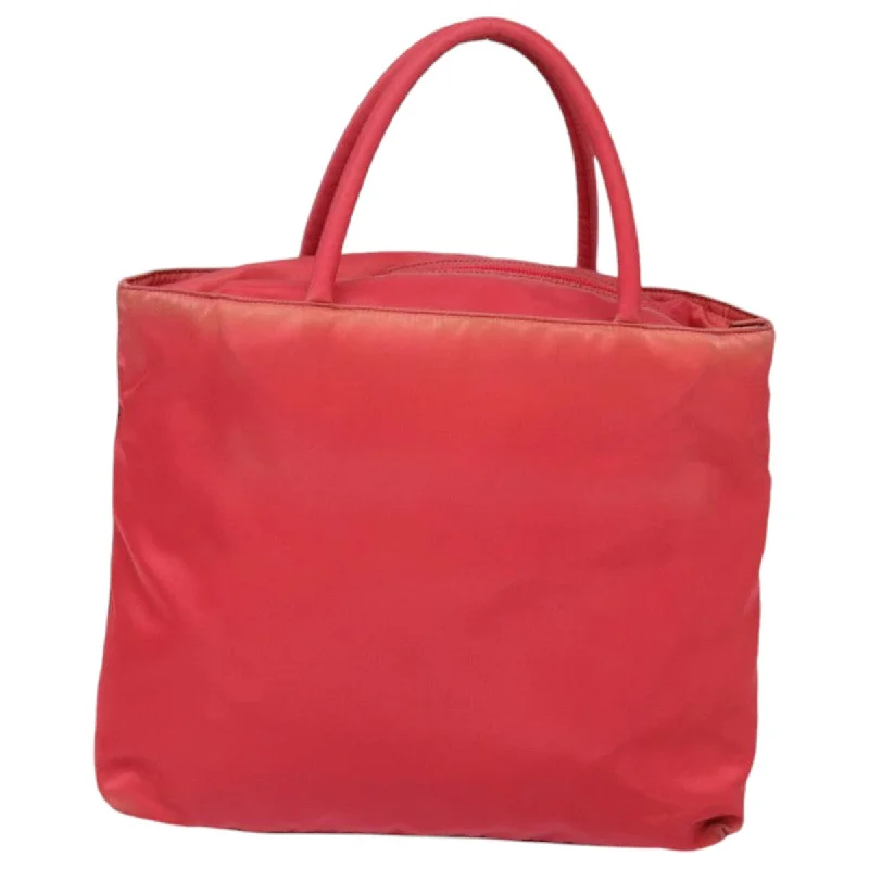 PRADA Hand Bag Nylon Red  86255