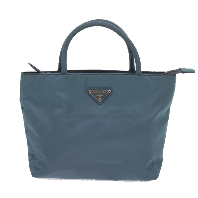 PRADA Hand Bag Nylon Turquoise Blue  65555