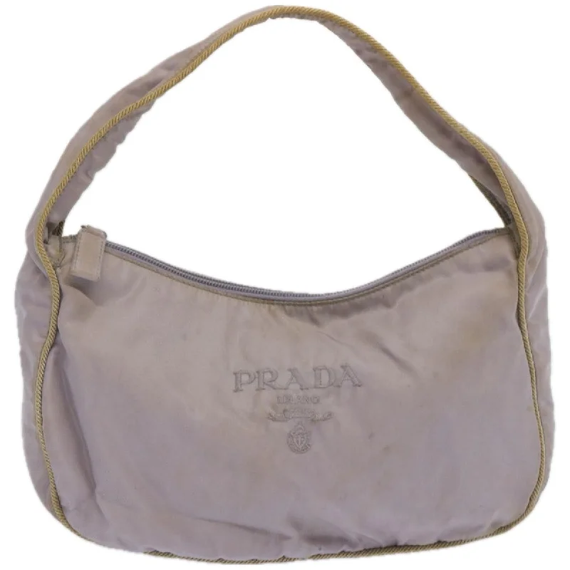 PRADA Hand Bag Nylon Purple  67321