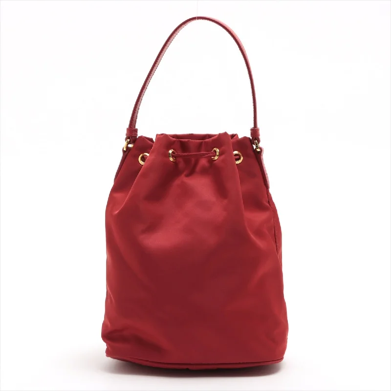 Prada Red Duet Re-Nylon Bucket Bag [Clearance Sale]