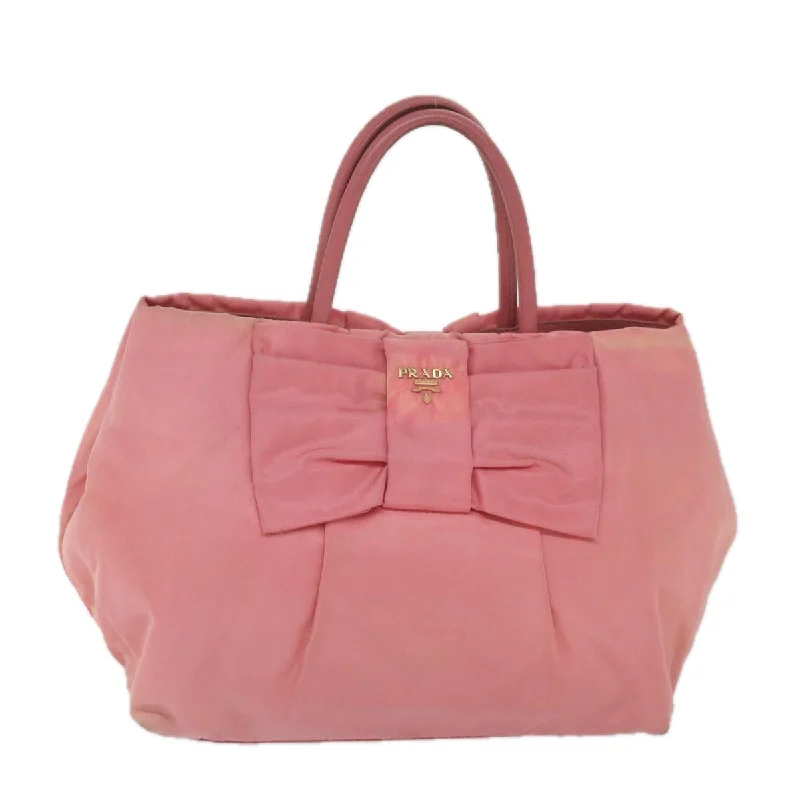 PRADA Hand Bag Nylon Pink  bs10274