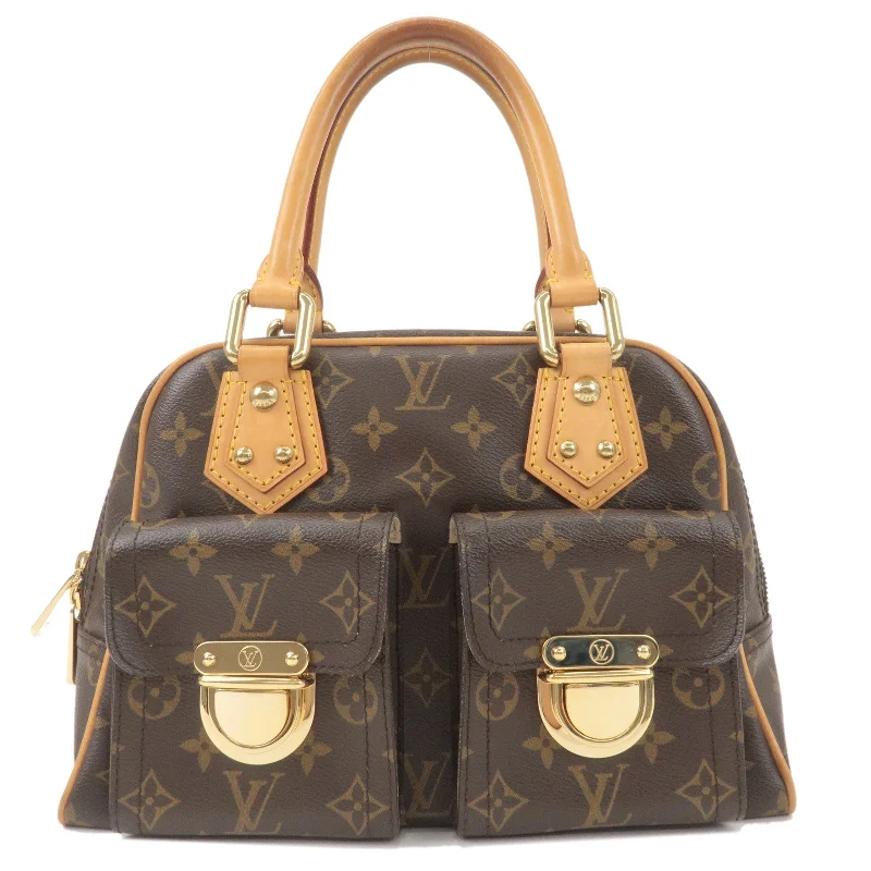 Louis Vuitton Monogram Manhattan PM Hand Bag Brown M40026