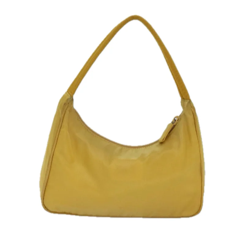 PRADA Hand Bag Nylon Yellow  ar12284