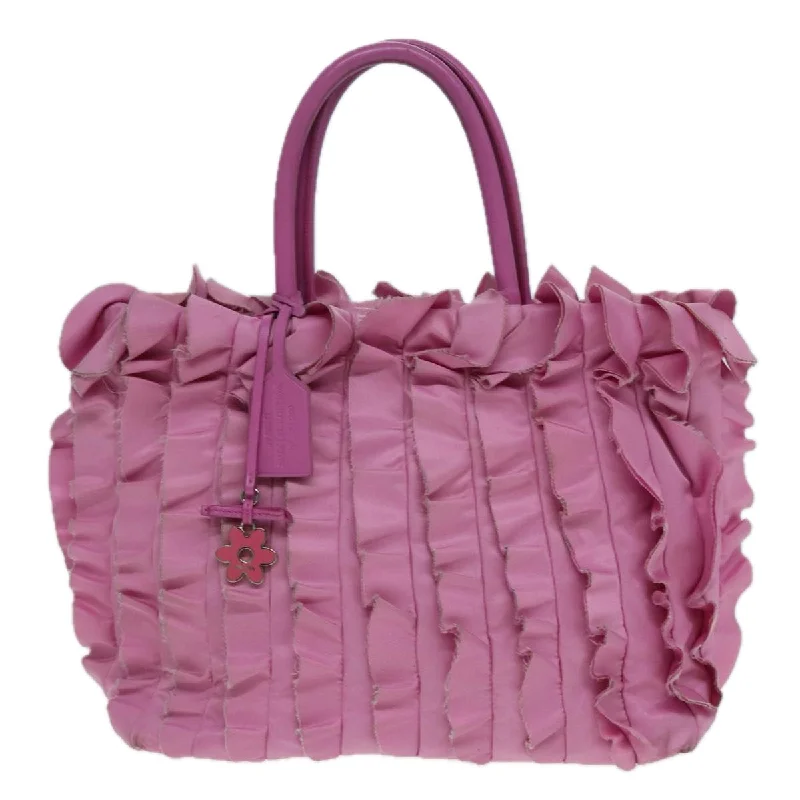 PRADA Hand Bag Nylon Pink  hk1377