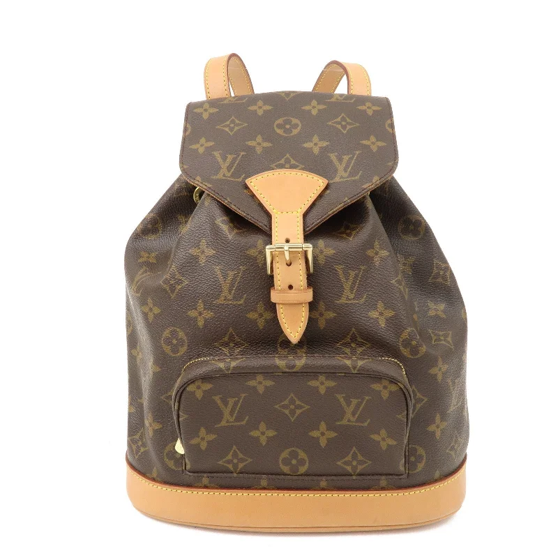 Louis Vuitton Monogram Montsouris MM Back Pack Bag Brown M51136