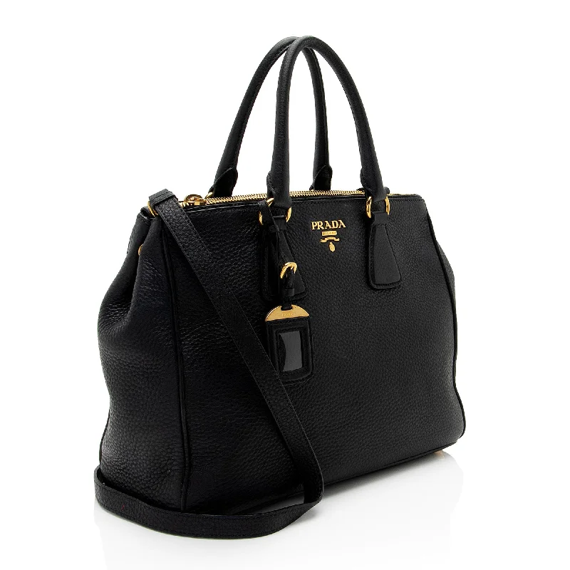 Prada Vitello Daino Double Zip Medium Tote Ve4tnw