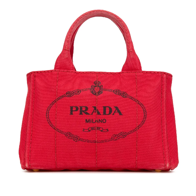 Red Prada Small Canapa Logo Satchel