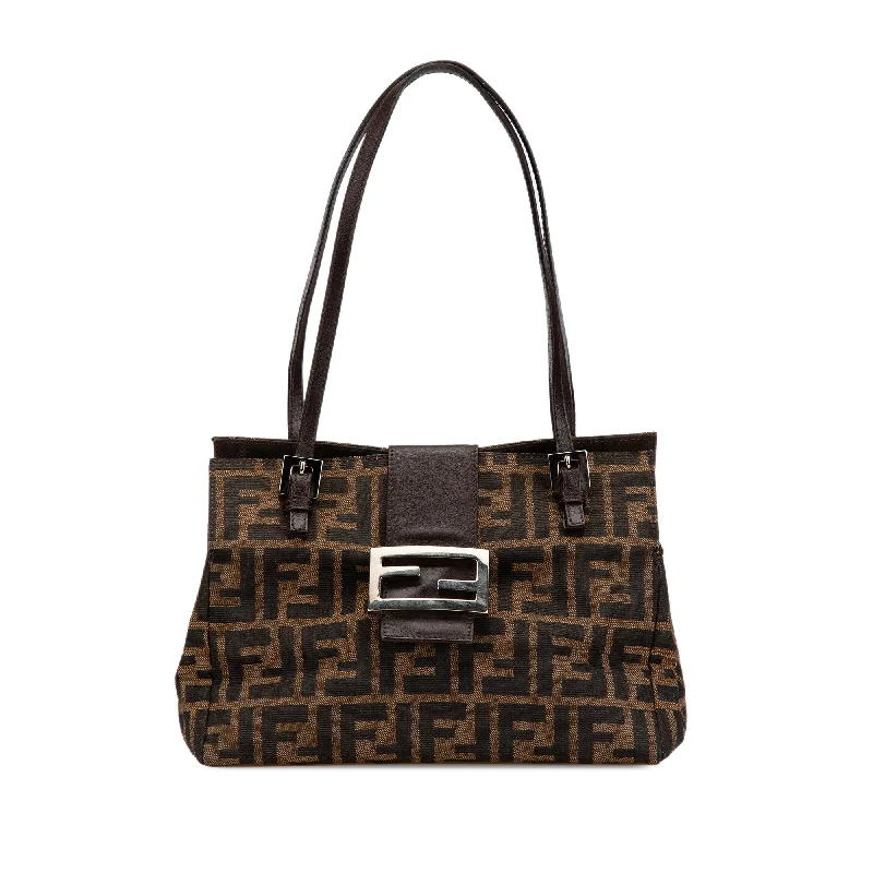 Brown Fendi Zucca Canvas Shoulder Bag