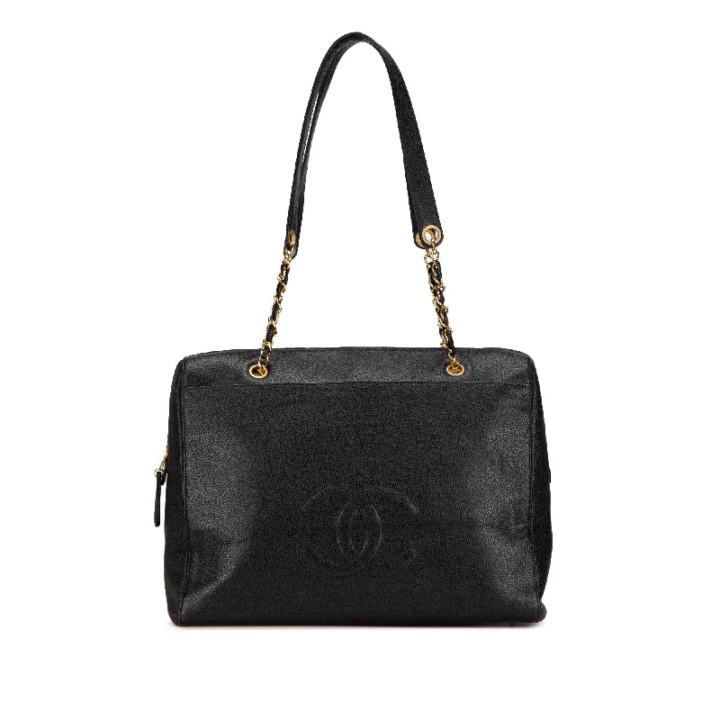 Black Chanel Caviar CC Shoulder Bag