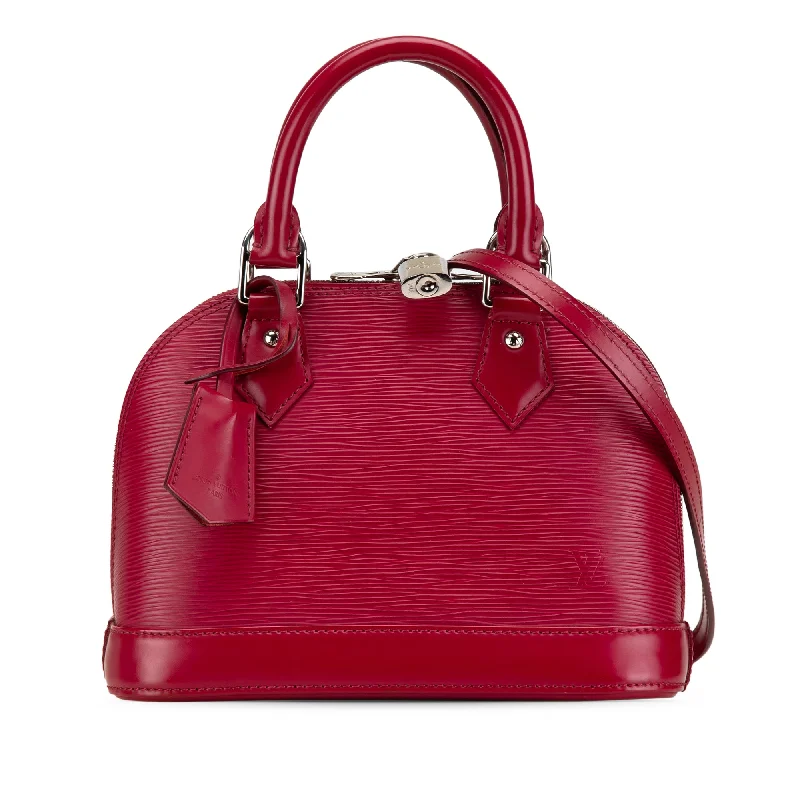 Red Louis Vuitton Epi Alma BB Satchel