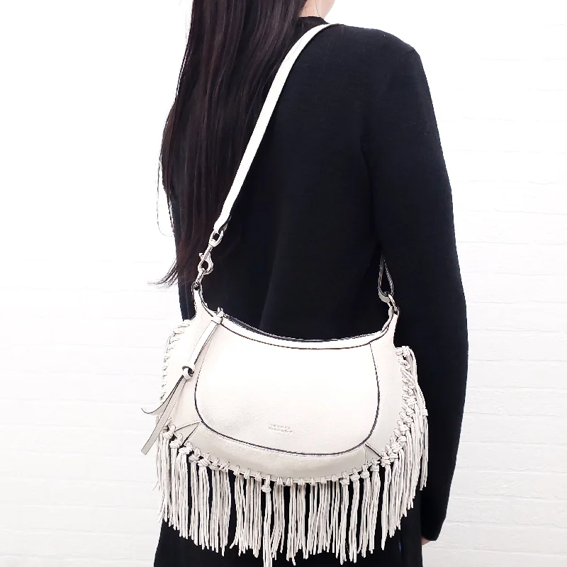 ISABEL MARANT OSKAN MOON LEATHER SHOULDER BAG ($1425)