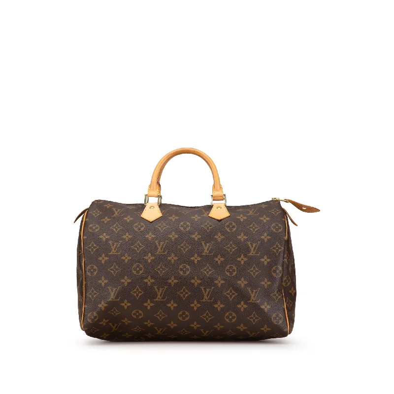 Brown Louis Vuitton Monogram Speedy 35 Boston Bag