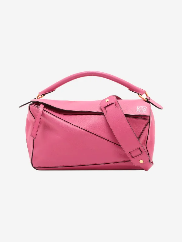 Pink medium Puzzle bag