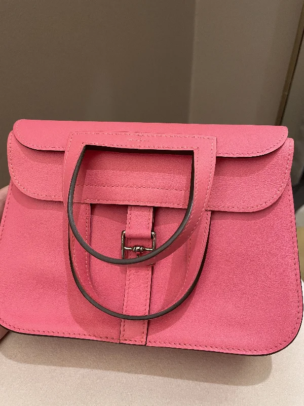 Hermes Halzan Mini 22 Rose Azalee Evercolor