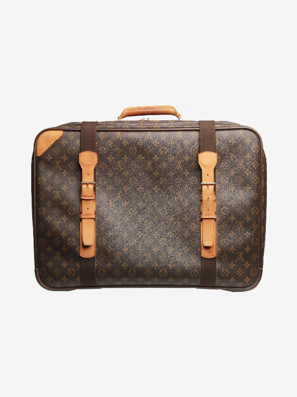 Brown Monogram Satellite 60 suitcase