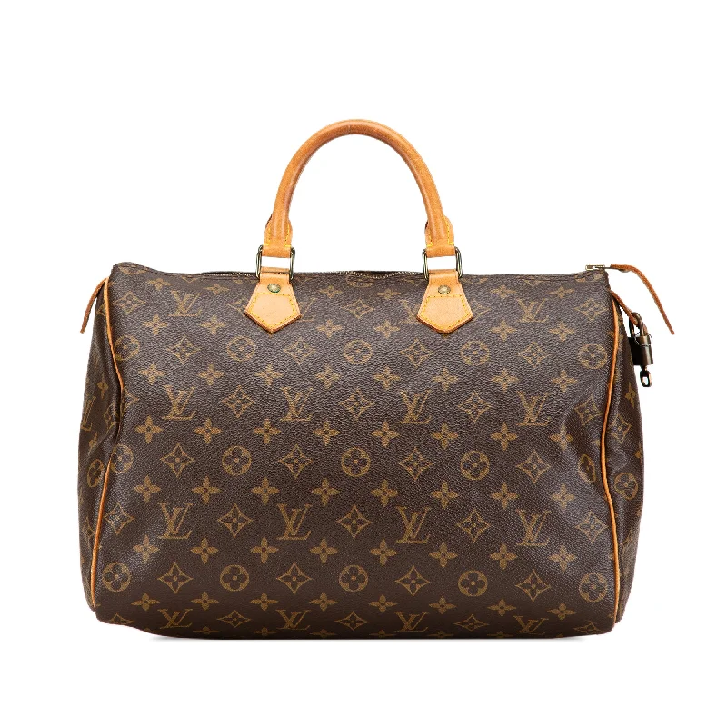 Brown Louis Vuitton Monogram Speedy 35 Boston Bag