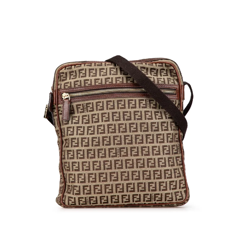 Brown Fendi Zucchino Canvas Crossbody