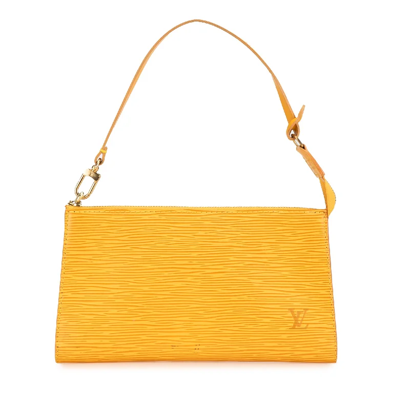 Yellow Louis Vuitton Epi Pochette Accessoires Shoulder Bag