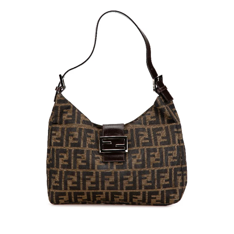 Brown Fendi Zucca Canvas Shoulder Bag