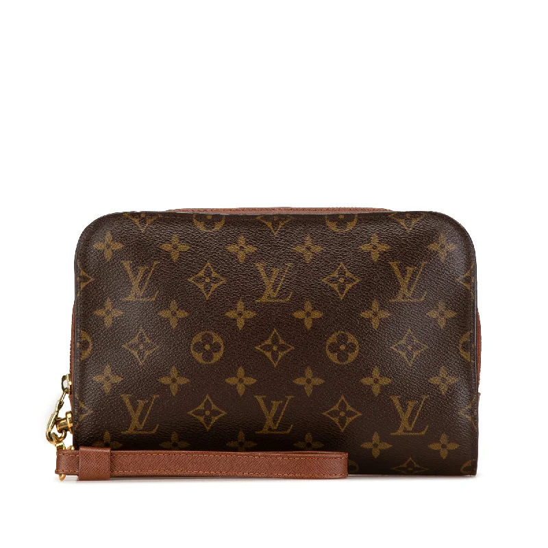 Brown Louis Vuitton Monogram Orsay Clutch Bag