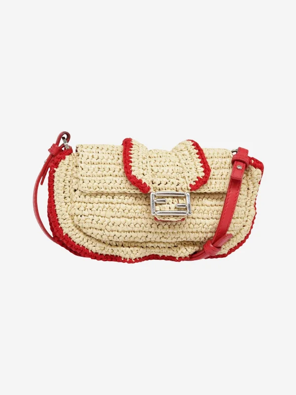 Neutral crochet crossbody bag