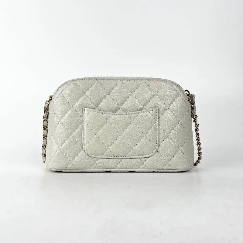 Chanel Caviar Mini Crossbody Grey 2024 (Microchip)