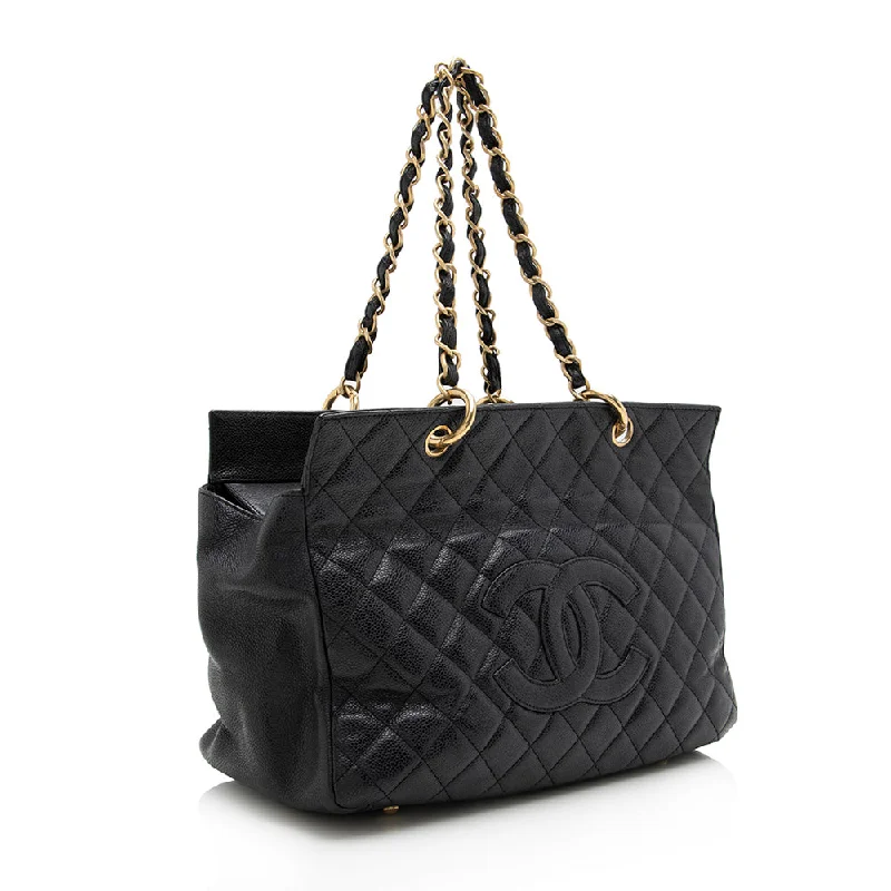 Chanel Caviar Leather Petite Timeless Tote (17772)