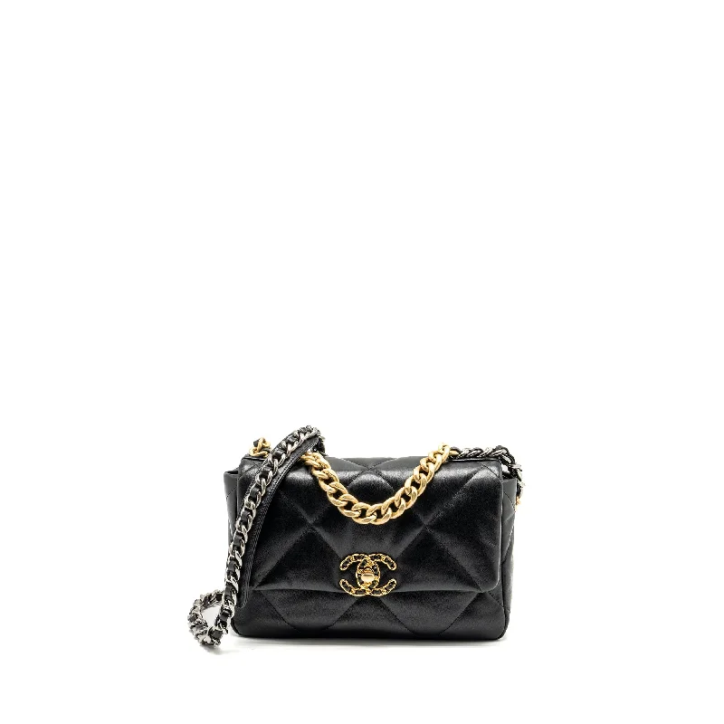 Chanel Small 19 Bag Goatskin black multicolour hardware