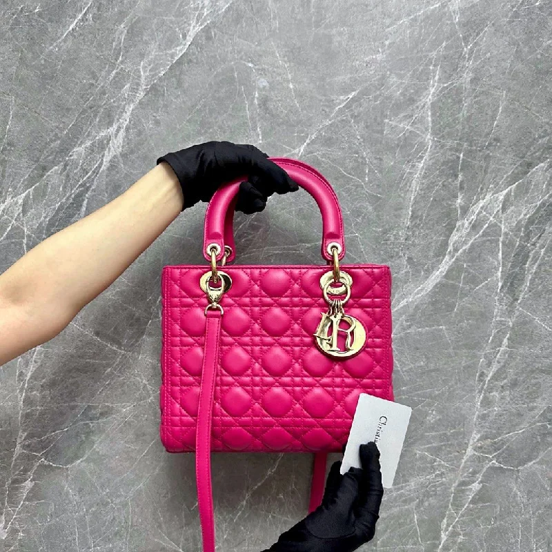 Lady Medium Lambskin Barbie Pink GHW