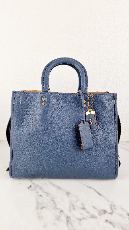 Coach 1941 Rogue 31 in Dark Denim Blue - Shoulder Bag Satchel Handbag Coach 38124